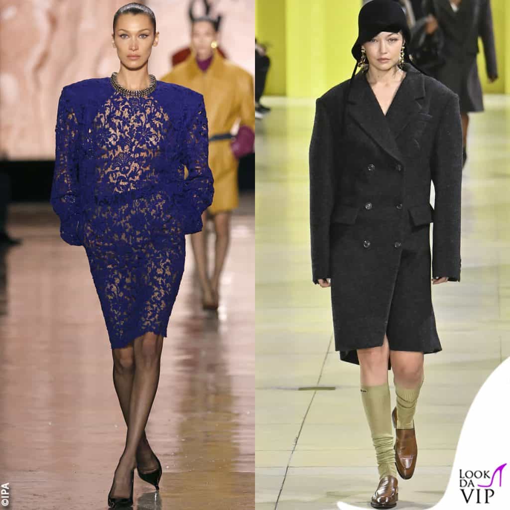 bella e gigi hadid sfilano alla Paris fashion week