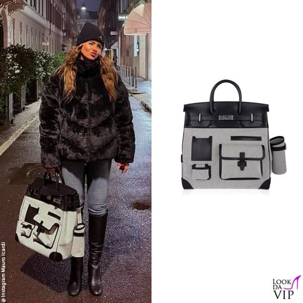 Eugenia Suarez, fidanzata di Mauro Icardi, con una Birkin Cargo bicolore 