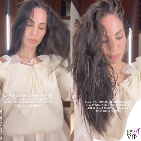 Giulia De Lellis si prepara per cena e condivide consigli di bellezza con i follower 