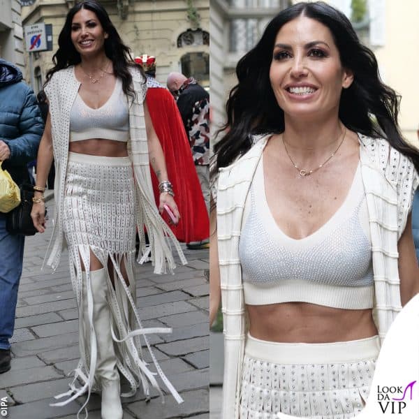 total white Laura Biagiotti per Elisabetta Gregoraci 