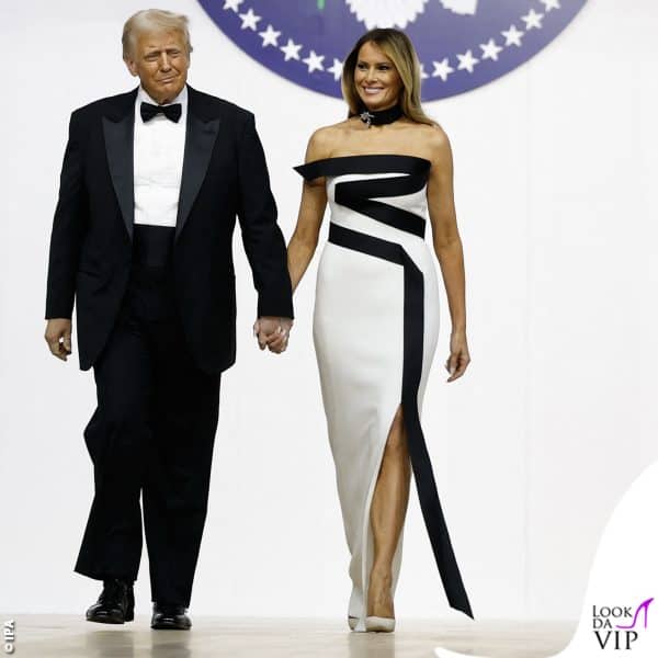la first lady ha indossato un abito Herve Pierre 