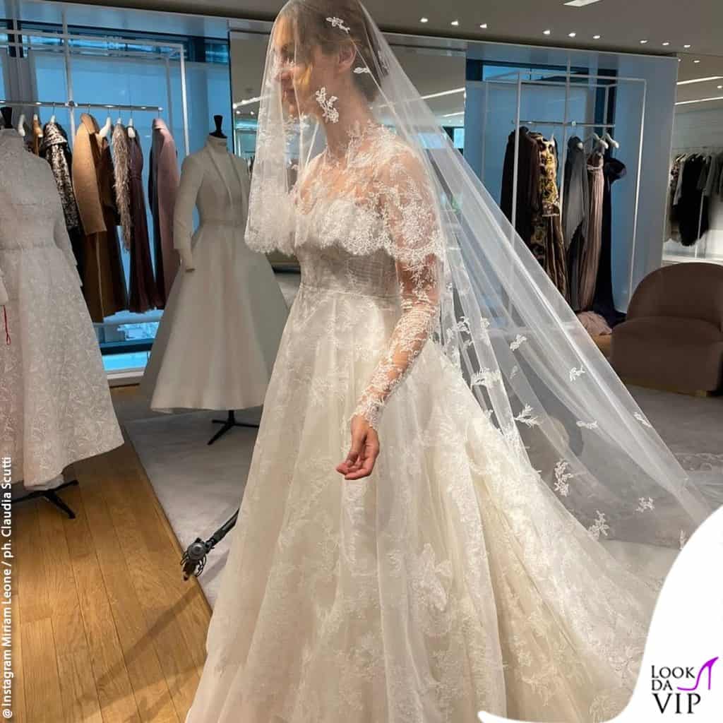 I look da sposa Dior di Miriam Leone