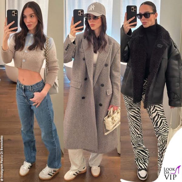 altri tre look allo specchio per Paola Di Benedetto 