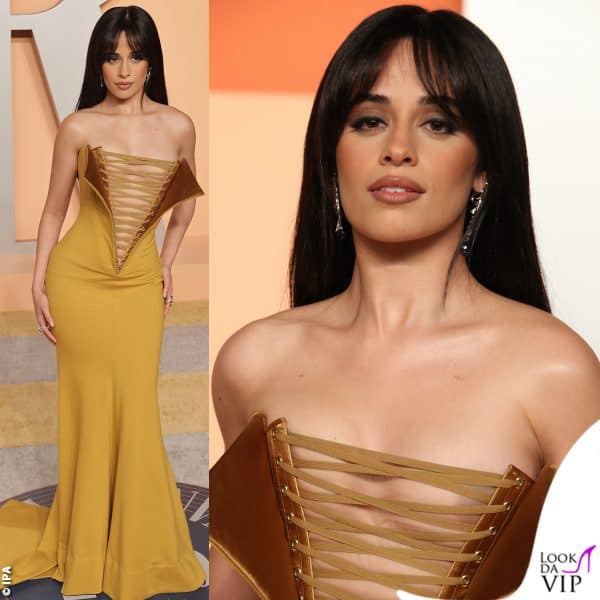 le star al Vanity Fair Oscar Party: Camila Cabello in Alexis Mabille 
