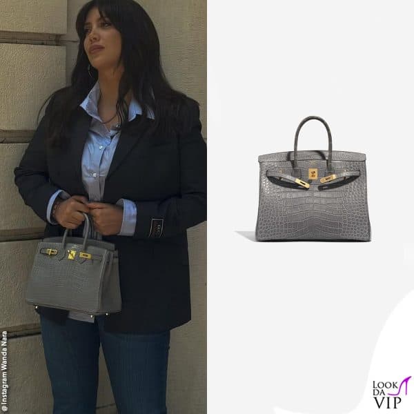 coccodrillo grigio per la Birkin di Wanda Nara 
