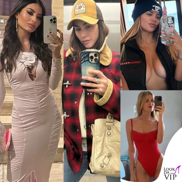 il fitcheck delle vip: selfie allo specchio nei look firmati