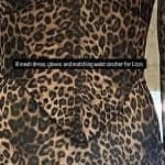 Dettaglio del vestito leopardato di Lizzo