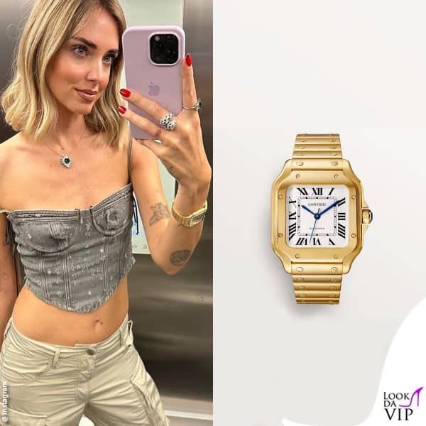 L'orologio Cartier di Chiara Ferragni 