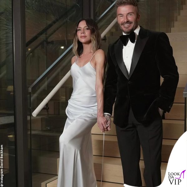 Victoria e David in occasione del cinquantesimo dello sportivo 