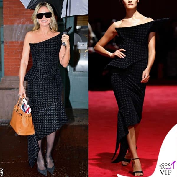 look serale nella Gande Mela: abito Christian Siriano, borsa Hermès 