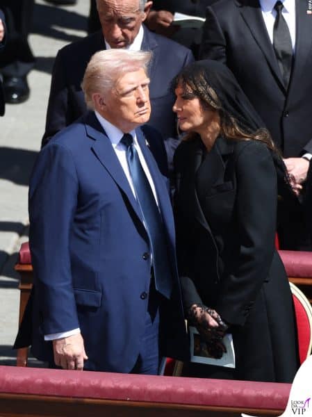 US President Donald Trump, his wife US First Lady Melania Trump attending Pope Francis' funeral ceremony at St Peter's Square in The Vatican, on April 26, 2025. Photo by Raphael Lafargue/ABACAPRESS.COM