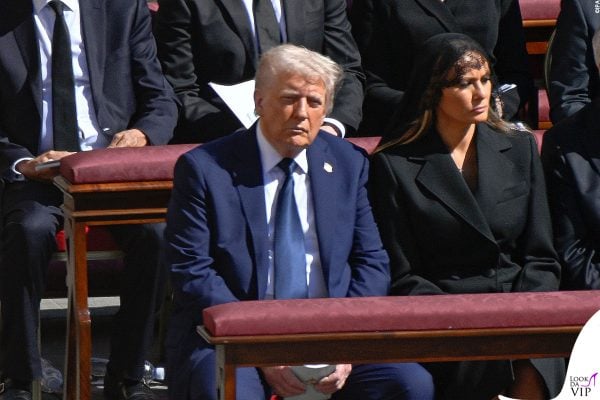 Mandatory Credit: Photo by Sefano Spaziani/UPI/Shutterstock (15271462t)US President Donald Trump and US first lady Melania Trump attend the funeral of Pope Francis in St. Peter's Square in Vatican City, Vatican on Saturday, April 26, 2025. Pope Francis died on April 21st at the age of 88. Born in Argentina as Jorge Mario Bergoglio, he was the first Latin American and the first Jesuit to become Pope when elected in 2013.The Funeral of Pope Francis at the Vatican, Vatican City - 26 Apr 2025