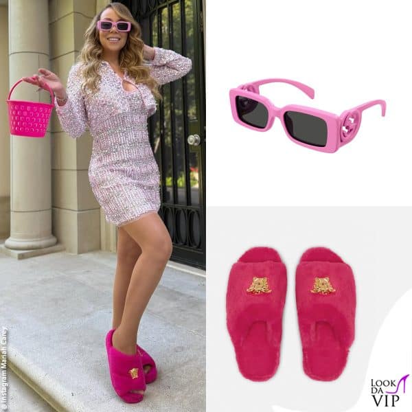 occhiali Gucci, ciabatte Versace 