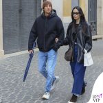 Michela Quattrociocche e Giovanni Naldi con i look abbinati a Roma