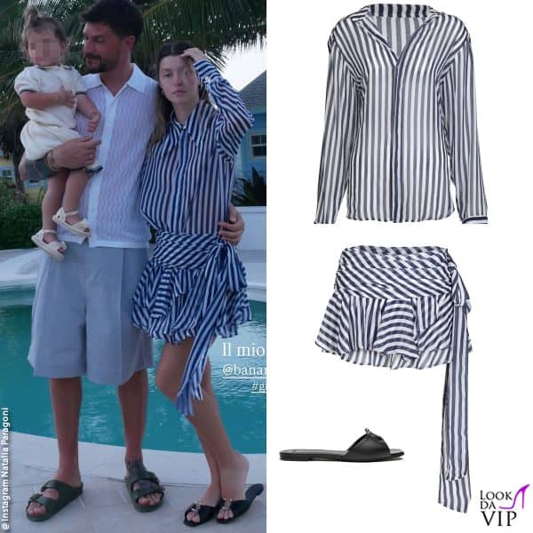 altra sera, altro look: per Natalia outfit Bananhot, ciabatte 3Juin