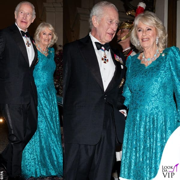 Carlo e Camilla arrivano al Quirinale per la cena di gala 