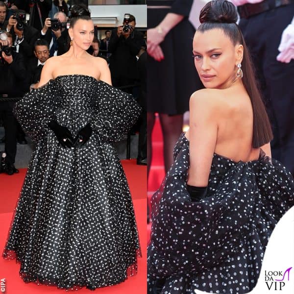Irina Shayk con un abito Giorgio Armani Privé e gioielli Anita Diamonds 