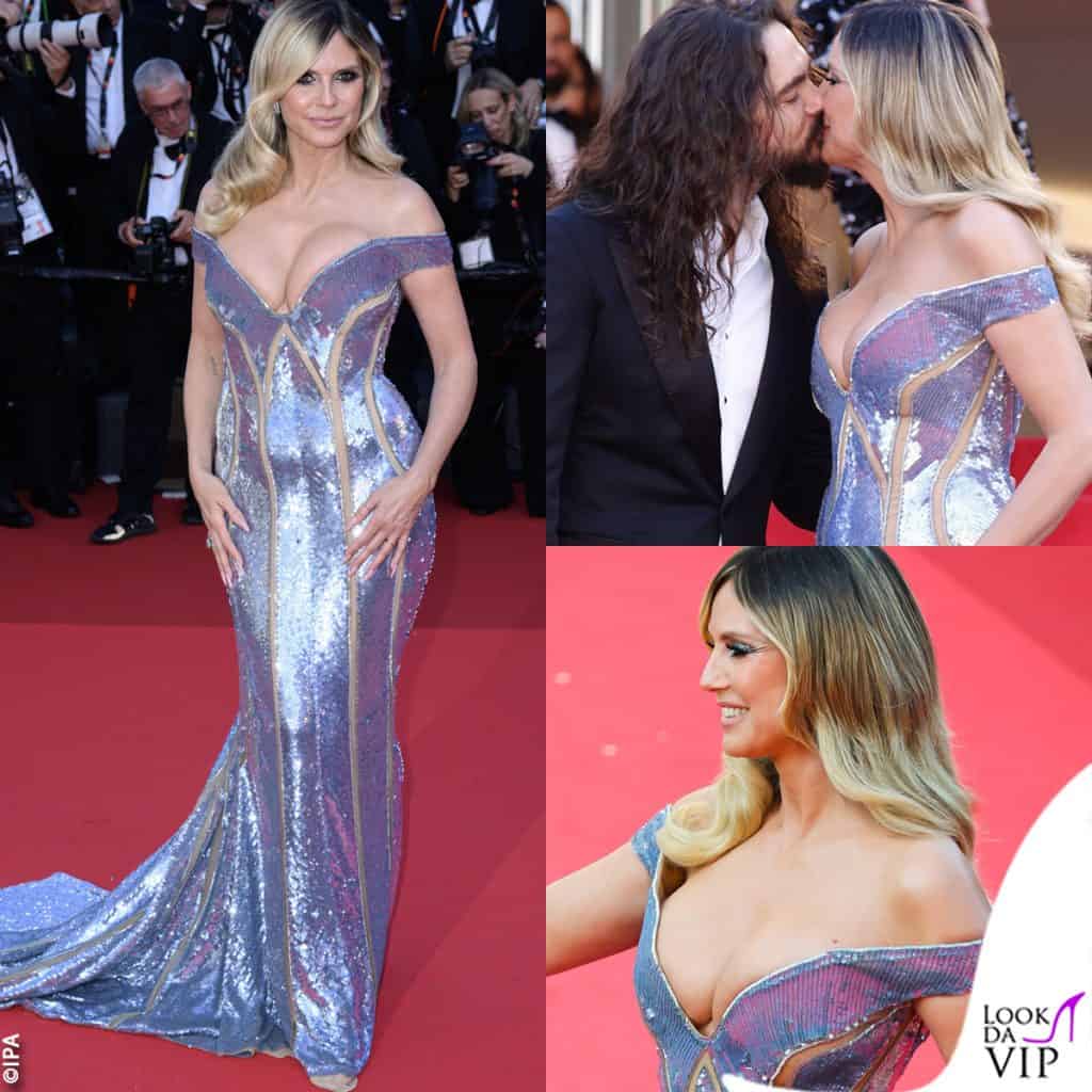 heidi klum in elie saab su red carpet della seconda serata di cannes 2025