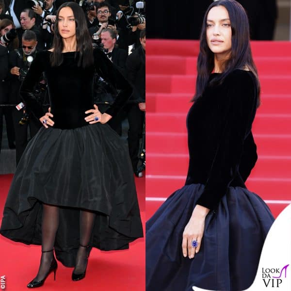 outfit Saint Laurent per Irina Shayk 