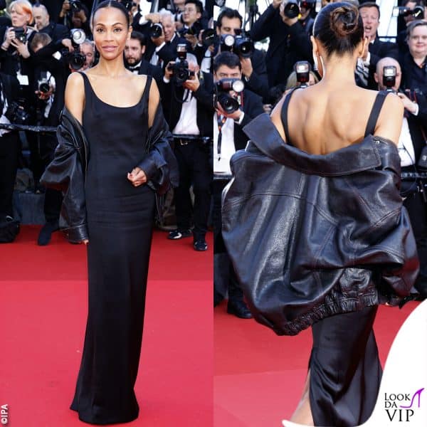 Zoe Saldana in Saint Laurent 