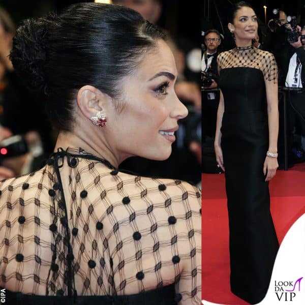 Elodie in Prada con gioielli Tiffany & Co. 