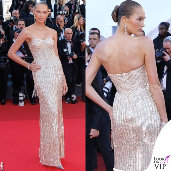 abito Emé e scarpe Casadei per Romee Strijd 