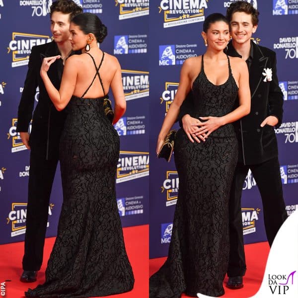 Timothée e Kylie ai David di Donatello 