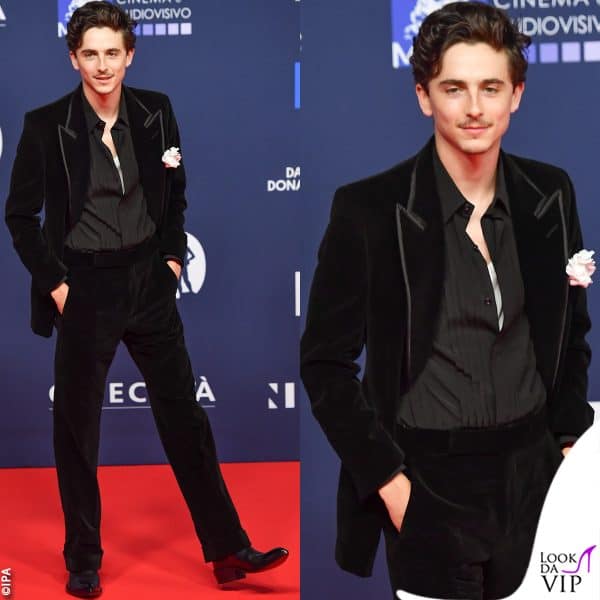 Timothée Chalamet ha indossato un completo Tom Ford by Haider Ackermann