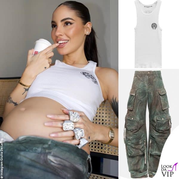 canotta Chrome Hearts, jeans The Attico 