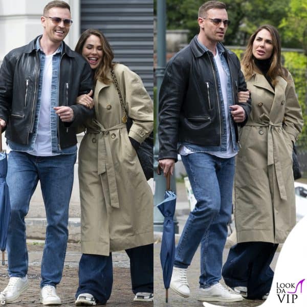 Ilary Blasi e Bastian Muller paparazzati sul lago di Como: stile abbinato e firmato
