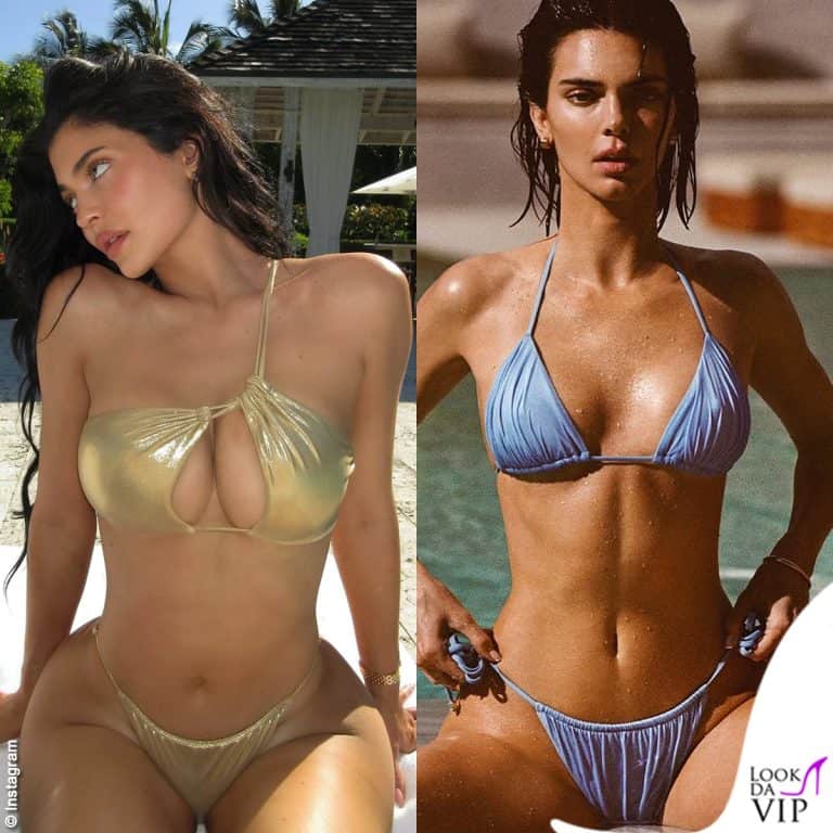 Kendall Jenner Kylie Jenner sfida sexy bikini