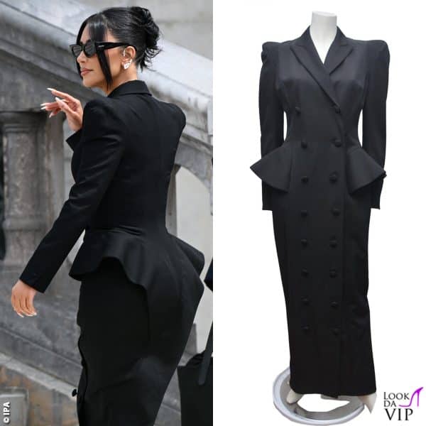outfit Galliano, occhiali Alaia