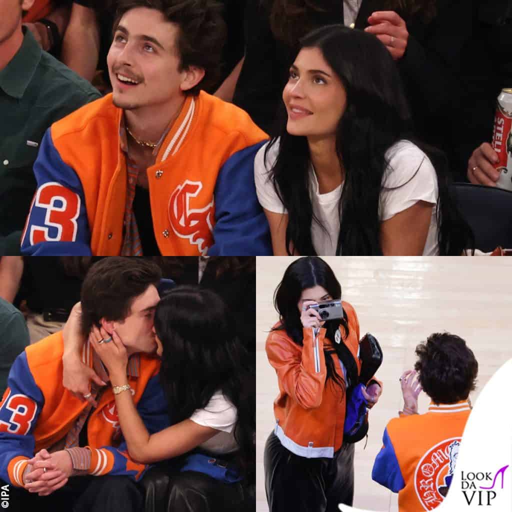 Kylie Jenner e Timothee Chalamet alla partita NBA dei Knicks