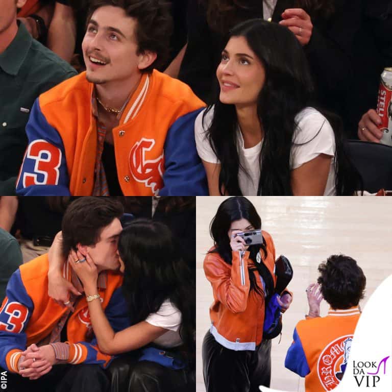 Kylie Jenner e Timothee Chalamet alla partita NBA dei Knicks