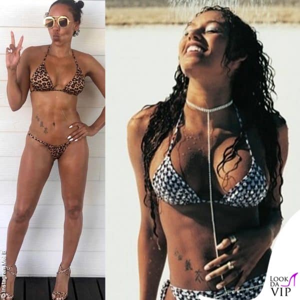 Mel B oggi ,in bikini animalier, e quand'era Scary Spice 
