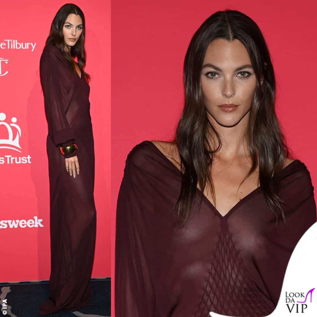 Vittoria Ceretti a New York con l'abito trasparente