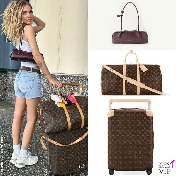 borsa Alaia, borsone e trolley Louis Vuitton, sneakers New Balance  
