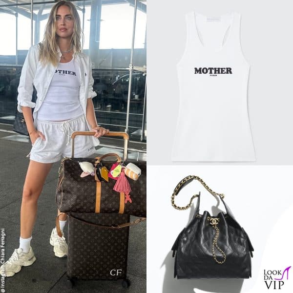 canotta Stella McCartney, borsa Chanel, sneakers New Balance 