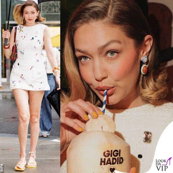 Gigi Hadid al party di lancio per la sua capsule con Havaianas
