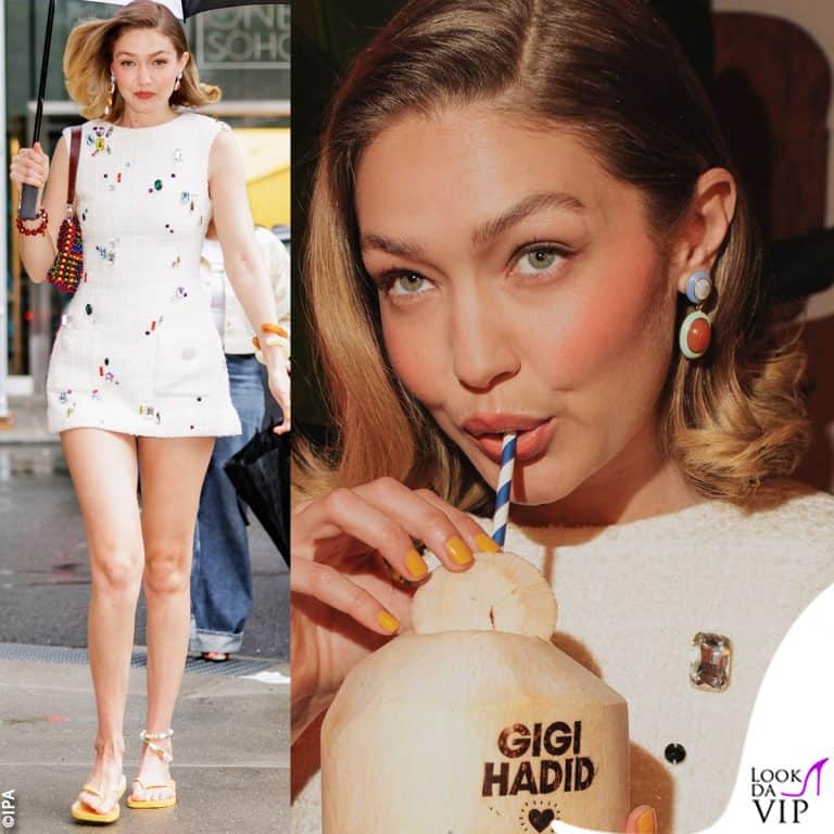 Gigi Hadid al party di lancio per la sua capsule con Havaianas