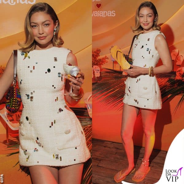 Gigi Hadid in posa all'evento 