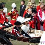 Kate Middleton in total white Self Portrait alla cerimonia per l'Ordine della Giarrettiera