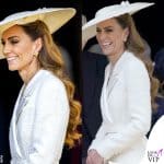 Kate Middleton in total white Self Portrait alla cerimonia per l'Ordine della Giarrettiera