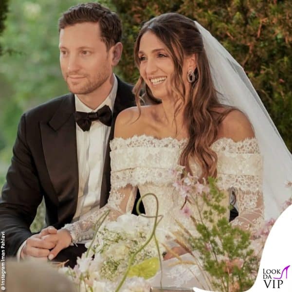 Iman Pahlavi e Bradley Sherman durante la cerimonia 