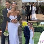 I look nuziali di Sveva Alviti con due abiti Alberta Ferretti
