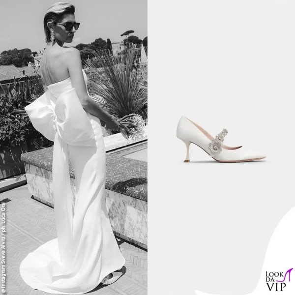 décolleté con fiori di cristallo Roger Vivier 