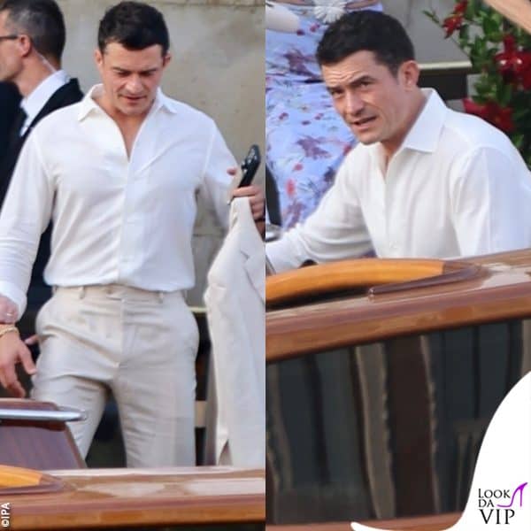 completo beige per Orlando Bloom 