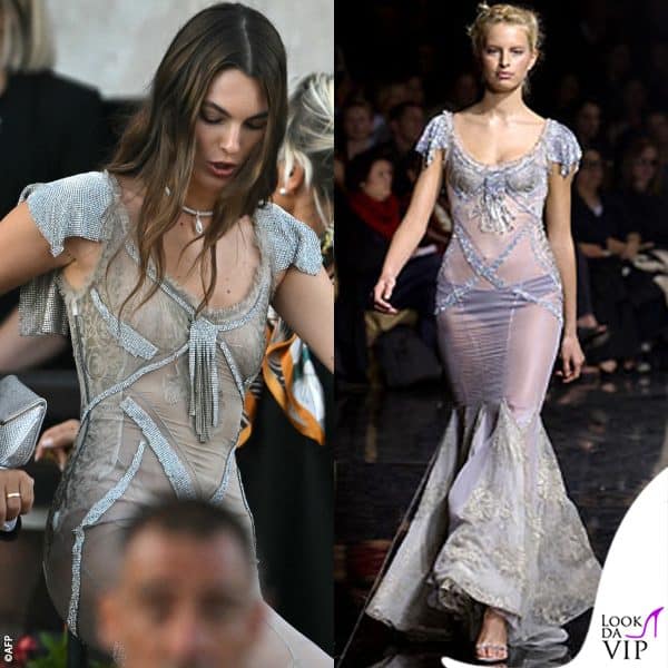 la Ceretti ha indossato uno slip dress della collezione autunno-inverno 2003 di Dolce&Gabbana 