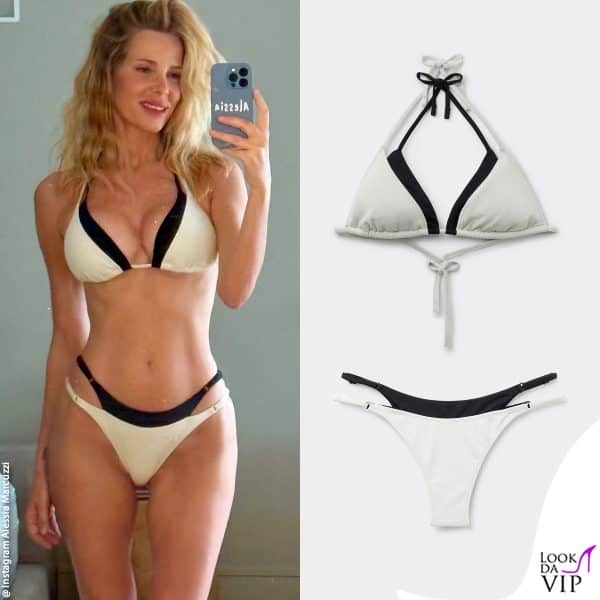 Alessia Marcuzzi con il bikini Calzedonia a maggio