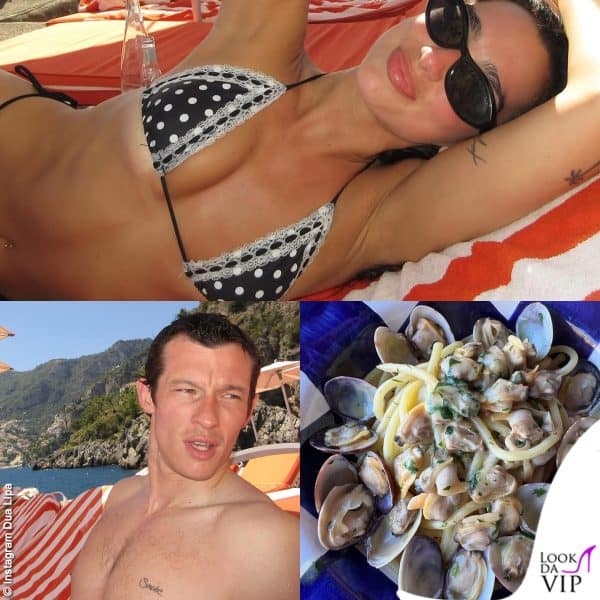 La cantante ha trascorso qualche giorno in Italia col fidanzato Callum Turner: uno dei piatti instagrammati è un primo alle vongole
